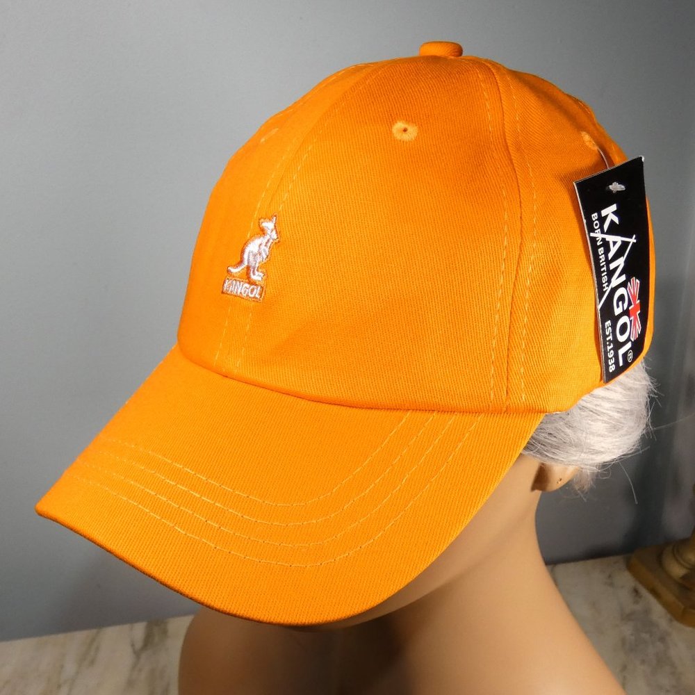 Fashionable Kangol Adjustable Cotton Baseball-style Cap Hat Orange